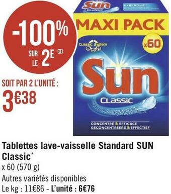 Sun tablettes lave-vaisselle standard classic*