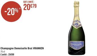 Géant Casino Vranken champagne demoiselle brut offre