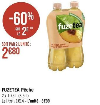Géant Casino Fuze tea fuze tea pêche offre