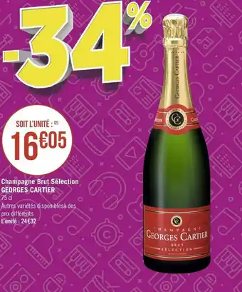 Géant Casino Georges cartier champagne brut sélection offre