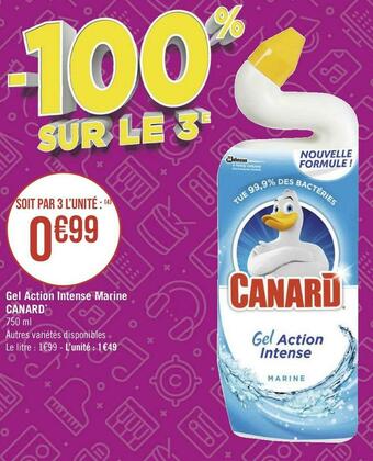 Géant Casino Canard gel action intense marine* offre