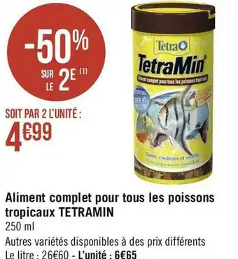 Tetra aliment complet pour tous les poissons tropicaux