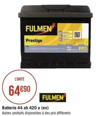 Géant Casino Fulmen batterie 44 ah 420 a (en) offre