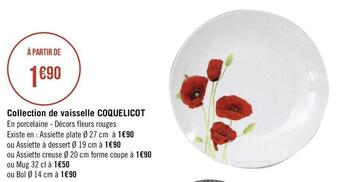 Collection de vaisselle coquelicot
