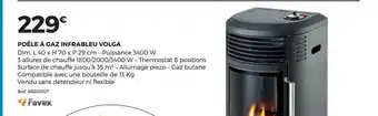 Brico Pro Poêle à Gaz Infrableu Volga offre