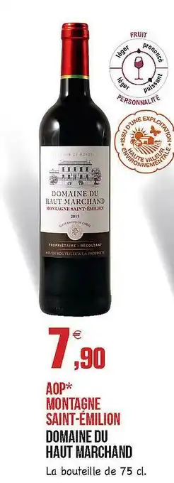 E.Leclerc Aop Montagne Saint-émilion Domaine Du Haut Marchand offre