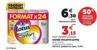 Super U Papier Toilette Lotus offre
