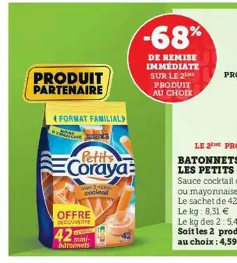 Bâtonnets Les Petits Coraya