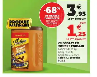 Hyper U Chocolat En Poudre Poulain offre