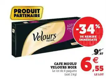U Express Café Moulu Velours Noir offre