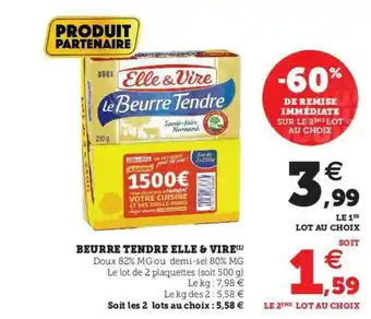 U Express Beurre Tendre Elle & Vire offre