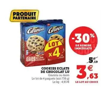 U Express Cookies éclats De Chocolat Lu offre