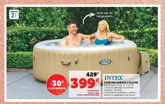 Hyper U Pure Spa Sahara 4 Places Intex offre