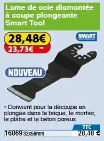 Lame de scie diamantée à coupe plongeante smart tool