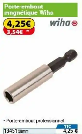 Porte-embout magnétique Wiha