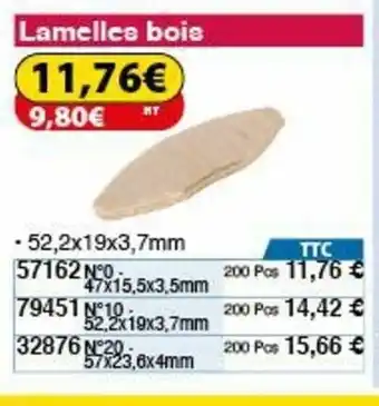 Lamelles Bois