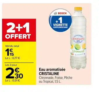 Carrefour Eau aromatisée CRISTALINE offre