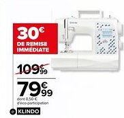 Carrefour Machine a coudre offre