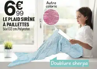 Centrakor Le plaid sirène à paillettes offre