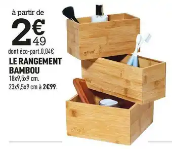 Centrakor Le rangement bambou offre