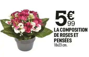 Centrakor La composition de roses et pensées offre