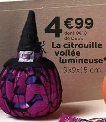 La citrouille voilée lumineuse