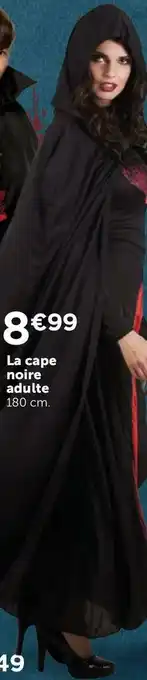Zoé Confetti La cape noire adulte offre