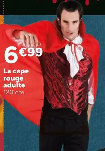Zoé Confetti La cape rouge adulte offre
