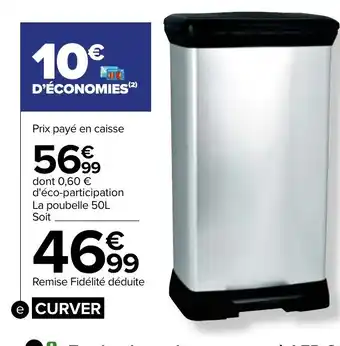 Poubelle a pedale 50L