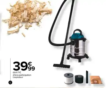 Carrefour Aspirateur eau et poussiere 15L offre