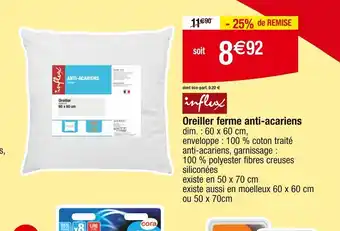 Cora x Carrefour Oreiller ferme anti-acariens offre