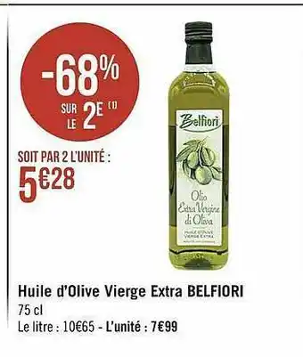 Casino Supermarchés Huile D'olive Vierge Extra Belfiori offre