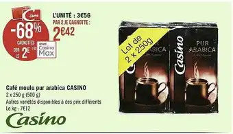 Café Moulu Pur Arabica Casino