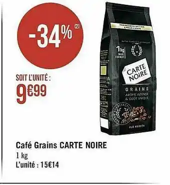 Casino Supermarchés Café Grains Carte Noire offre