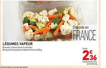 Légumes Vapeur