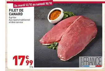 Grand Frais Filet De Canard offre