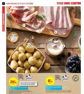 Intermarché Contact Jambon Sec Vieille Réserve Aoste, Jambon Cuit Supérieur Coeur De Couenne Nature Onno offre