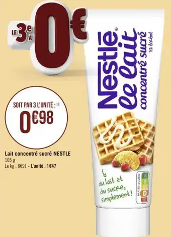 Géant Casino Lait concentré sucré NESTLE offre