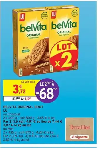 Intermarché Hyper Belvita Original Brut Lu offre