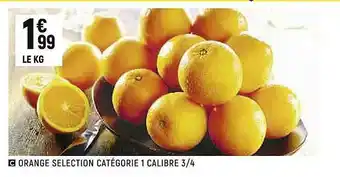 Spar Orange Sélection Cafégorie 1 Calibre 3-4 offre