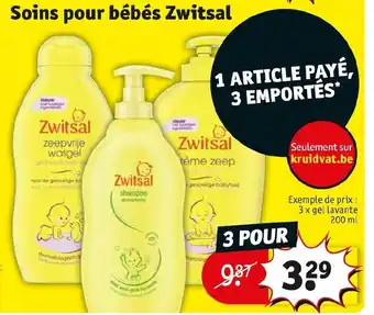 Soins pour bébés zwitsal