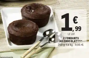 E.Leclerc 2 Fondants au chocolat offre