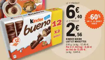 E.Leclerc Kinder bueno lait et noisettes offre