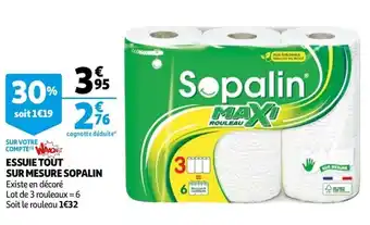 Auchan Essuie tout sur mesure sopalin offre
