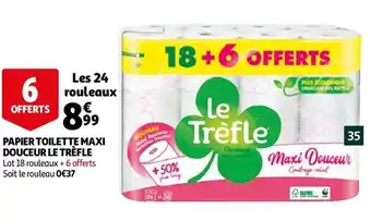 Auchan Papier toilette maxi douceur le tréfle offre