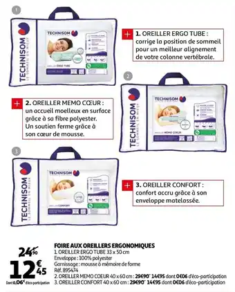 Auchan Foire aux oreillers ergonomiques offre