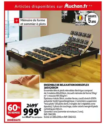 Ensemble de relaxation dorsoflex