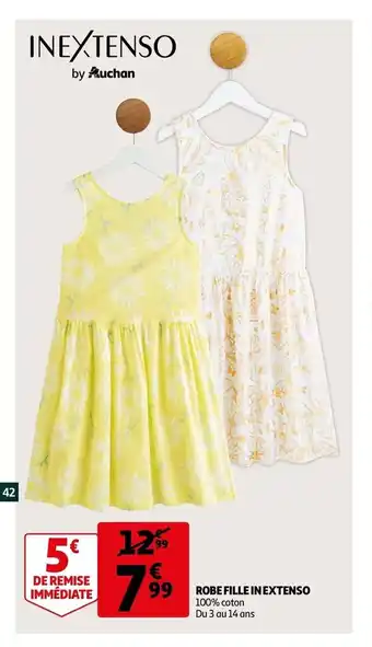 Auchan Robe fille in extenso offre