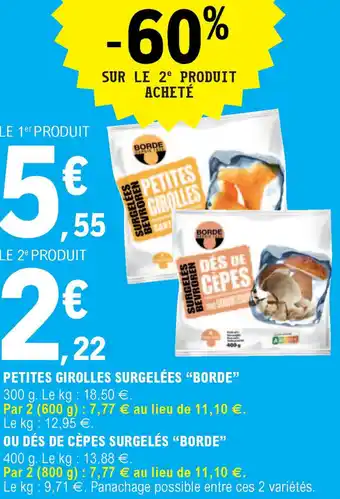 E.Leclerc Petites girolles surgelees offre