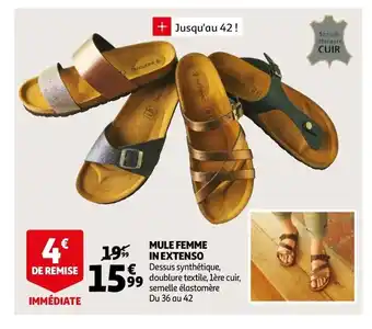 Auchan Mule femme in extenso offre